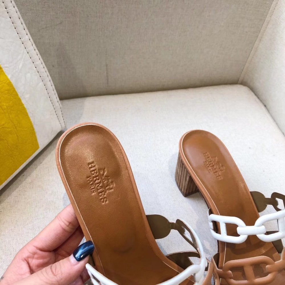 Cheap Reps Hermes Tandem 50mm Sandals In Multicolour Lambskin