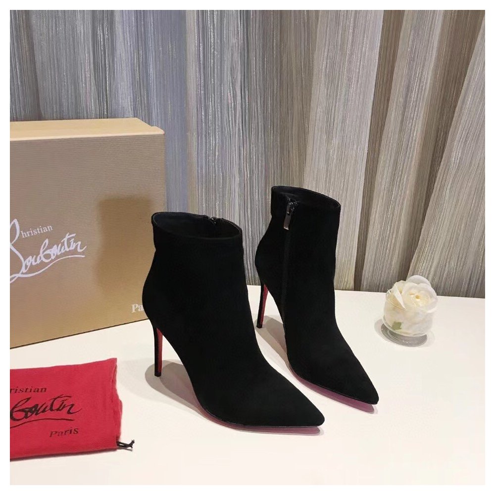 Cheap Reps Christian Louboutin So Kate Booty 100MM In Black Suede