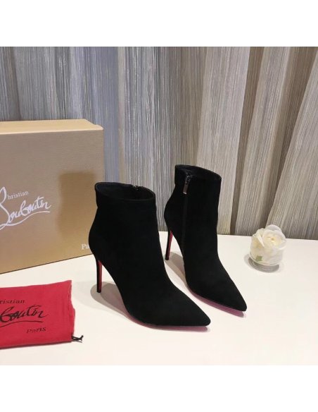 Cheap Reps Christian Louboutin So Kate Booty 100MM In Black Suede