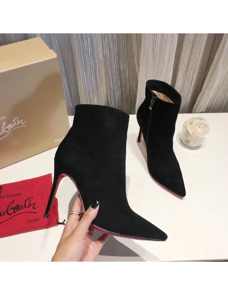 Cheap Reps Christian Louboutin So Kate Booty 100MM In Black Suede