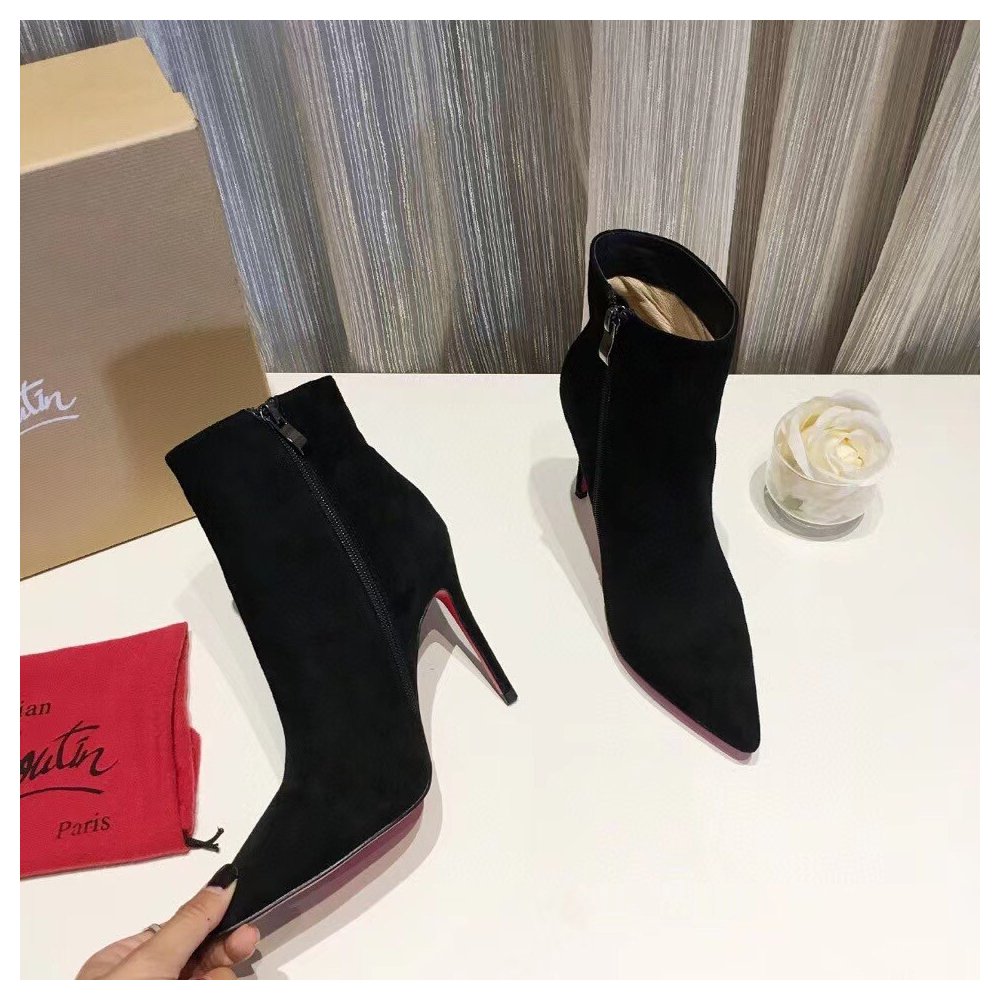 Cheap Reps Christian Louboutin So Kate Booty 100MM In Black Suede