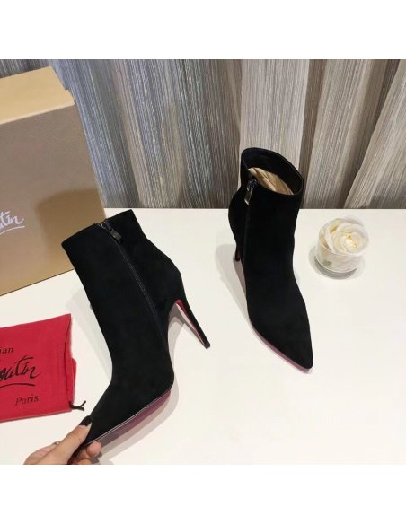 Cheap Reps Christian Louboutin So Kate Booty 100MM In Black Suede