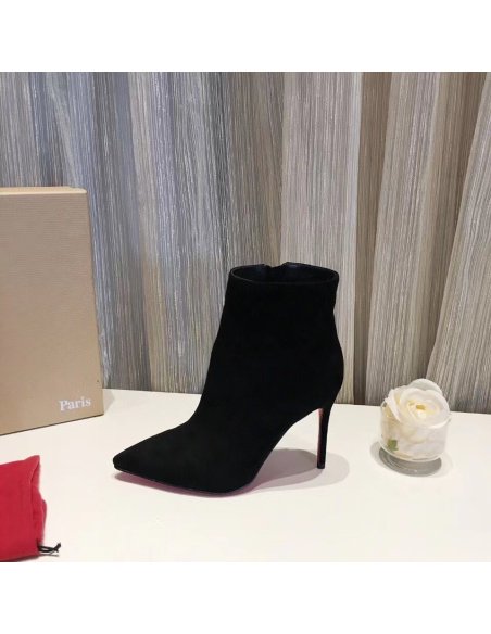 Cheap Reps Christian Louboutin So Kate Booty 100MM In Black Suede