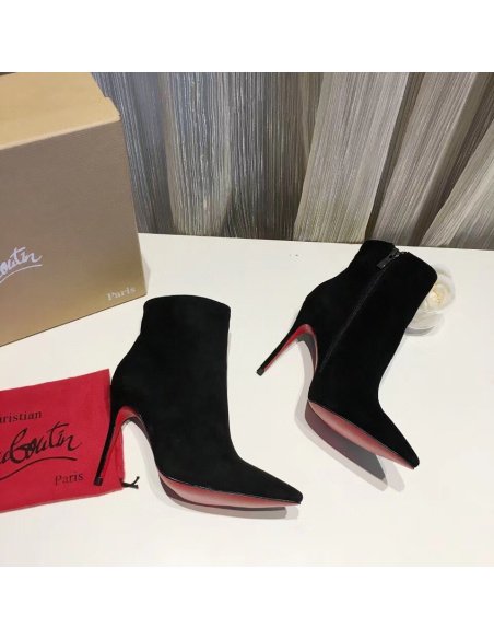 Cheap Reps Christian Louboutin So Kate Booty 100MM In Black Suede