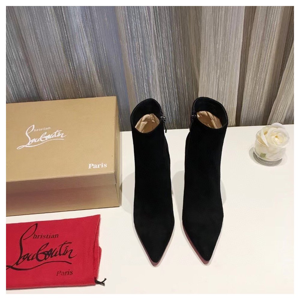 Cheap Reps Christian Louboutin So Kate Booty 100MM In Black Suede