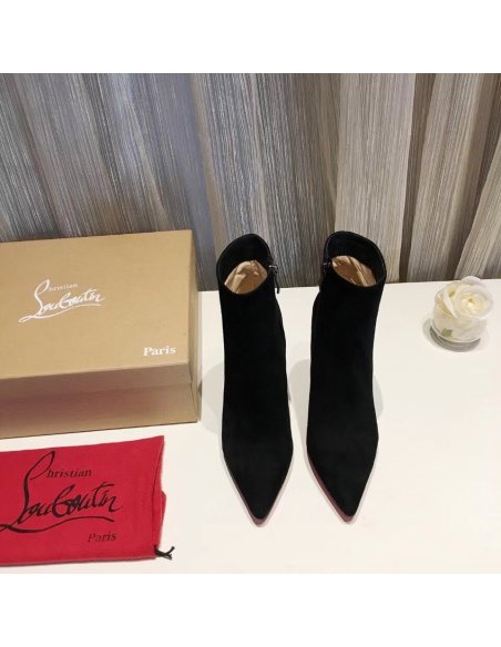 Cheap Reps Christian Louboutin So Kate Booty 100MM In Black Suede