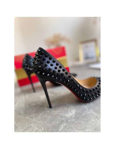 Cheap Reps Christian Louboutin Pigalle Spikes 120mm Pumps In Black Lambskin