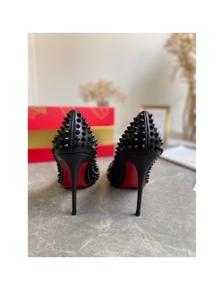 Cheap Reps Christian Louboutin Pigalle Spikes 120mm Pumps In Black Lambskin
