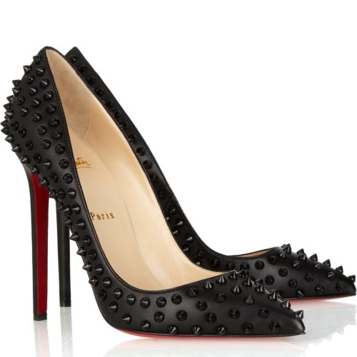 Cheap Reps Christian Louboutin Pigalle Spikes 120mm Pumps In Black Lambskin
