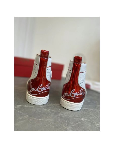 Cheap Reps Christian Louboutin Fun Louis Woman Flat Sneakers In White Calfskin