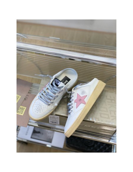 Cheap Reps Golden Goose Womens Ball Star Sabots with Pink Leather Star