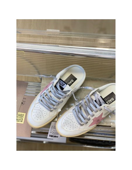 Cheap Reps Golden Goose Womens Ball Star Sabots with Pink Leather Star