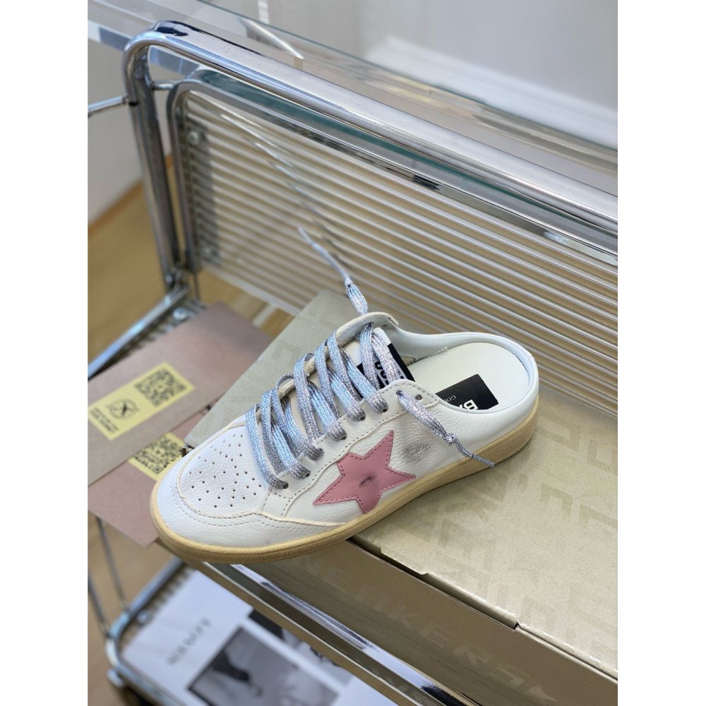 Cheap Reps Golden Goose Womens Ball Star Sabots with Pink Leather Star
