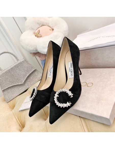 Cheap Reps Jimmy Choo Saresa 85mm Pumps In Black Suede