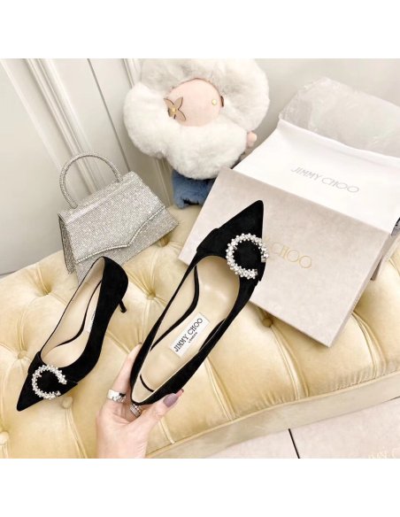 Cheap Reps Jimmy Choo Saresa 85mm Pumps In Black Suede