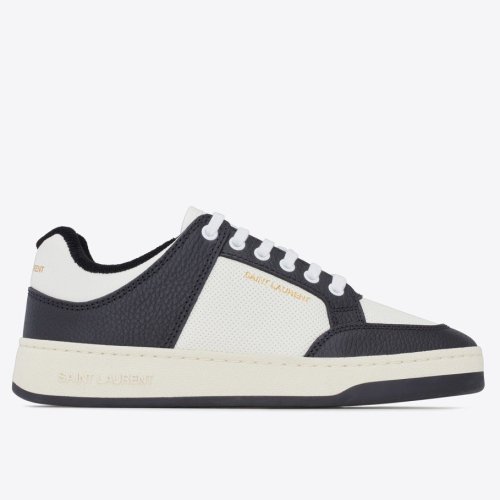 Cheap Reps Saint Laurent Womens SL/61 Sneakers in Black and White Leather