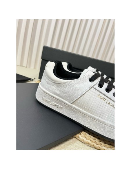 Cheap Reps Saint Laurent Womens SL/61 Sneakers in White Leather