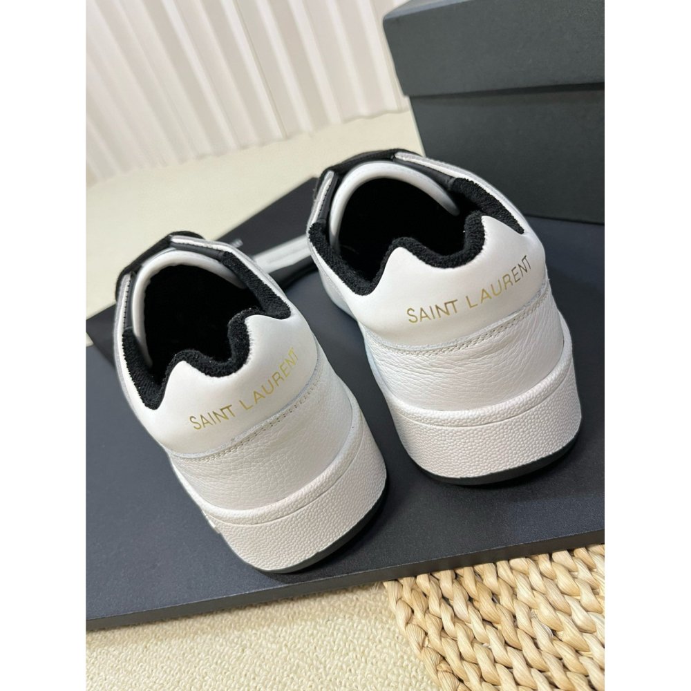 Cheap Reps Saint Laurent Womens SL/61 Sneakers in White Leather