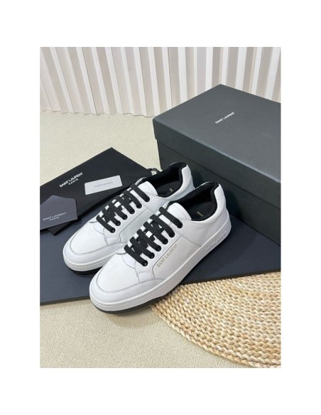 Cheap Reps Saint Laurent Womens SL/61 Sneakers in White Leather