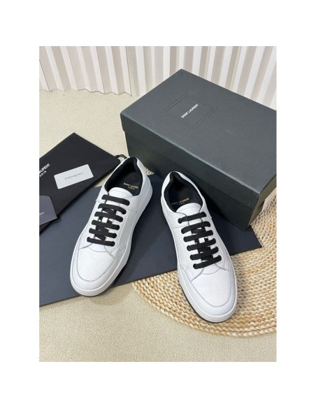 Cheap Reps Saint Laurent Womens SL/61 Sneakers in White Leather