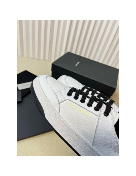 Cheap Reps Saint Laurent Womens SL/61 Sneakers in White Leather