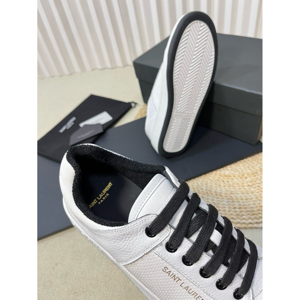 Cheap Reps Saint Laurent Womens SL/61 Sneakers in White Leather