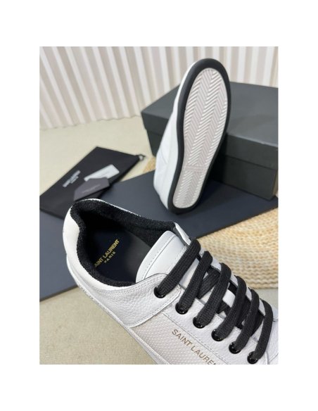 Cheap Reps Saint Laurent Womens SL/61 Sneakers in White Leather