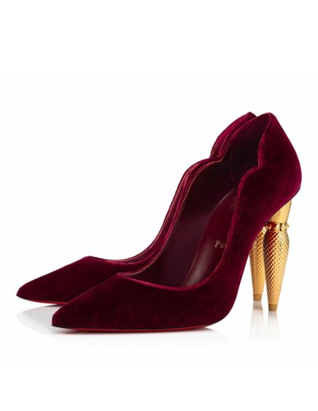 Cheap Reps Christian Louboutin Lipchick Pumps 100mm In Red Velvet