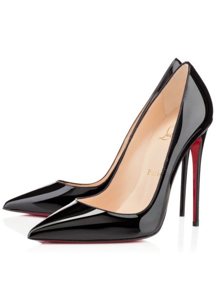 Cheap Reps Christian Louboutin So Kate Pumps 100mm in Black Patent Leather