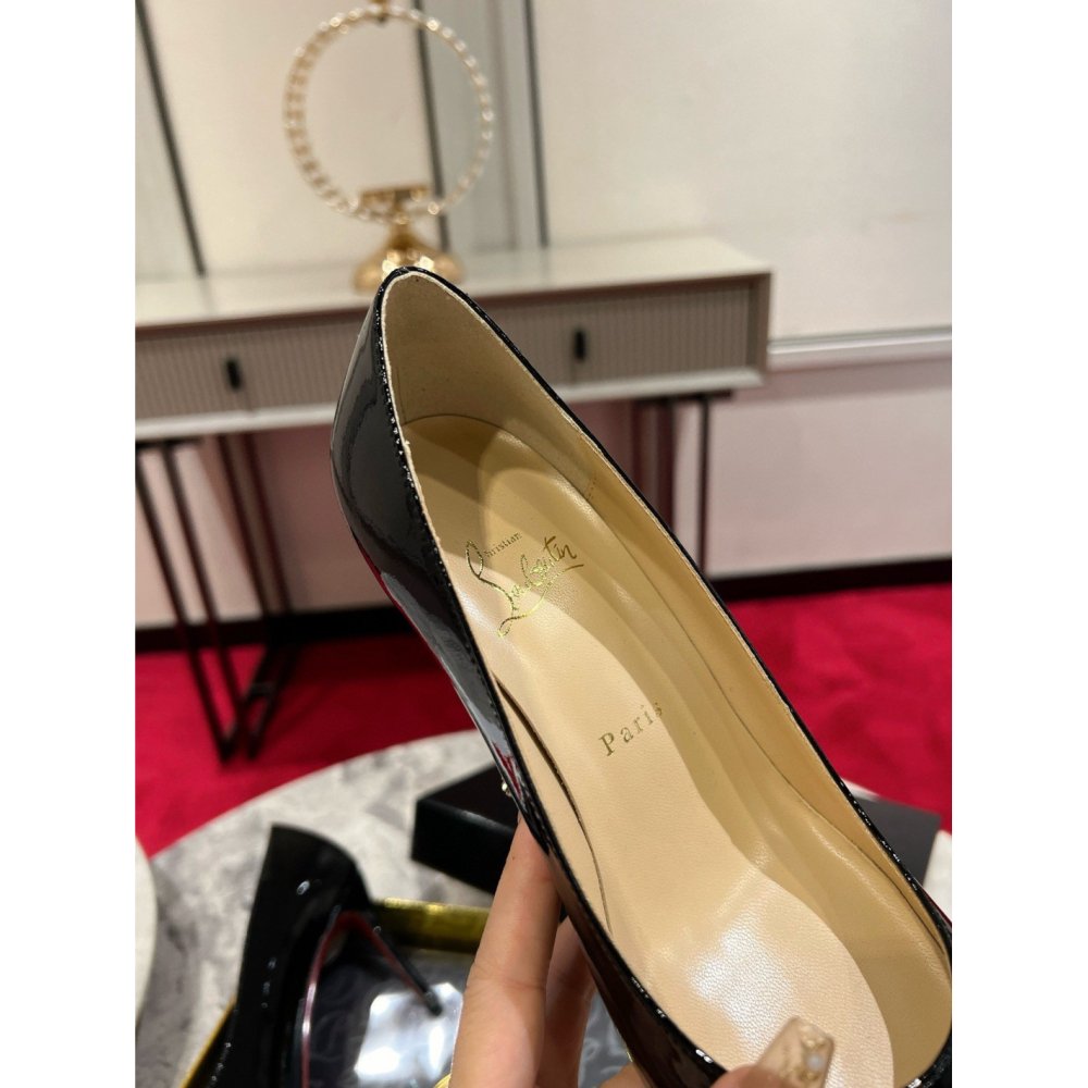 Cheap Reps Christian Louboutin Kate Pumps 85mm in Black Patent Leather