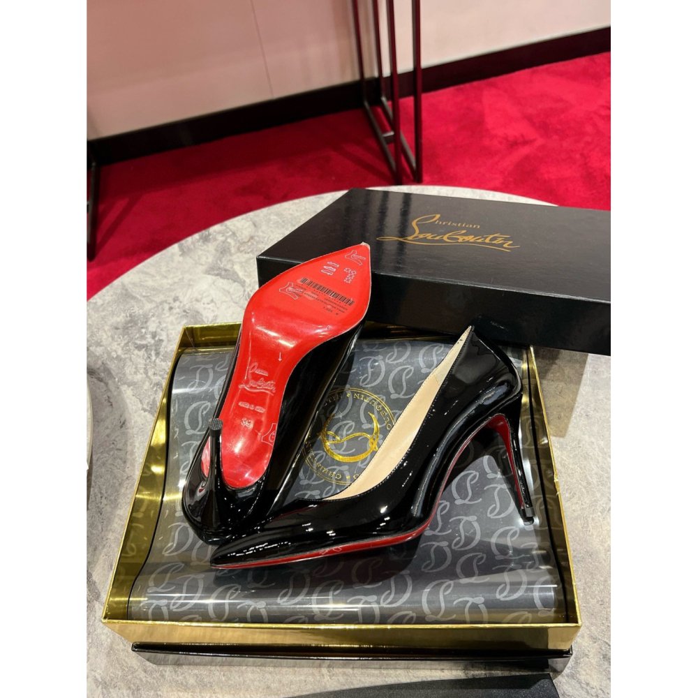 Cheap Reps Christian Louboutin Kate Pumps 85mm in Black Patent Leather