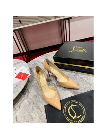 Cheap Reps Christian Louboutin Iriza Pumps 85mm in Nude Patent Leather