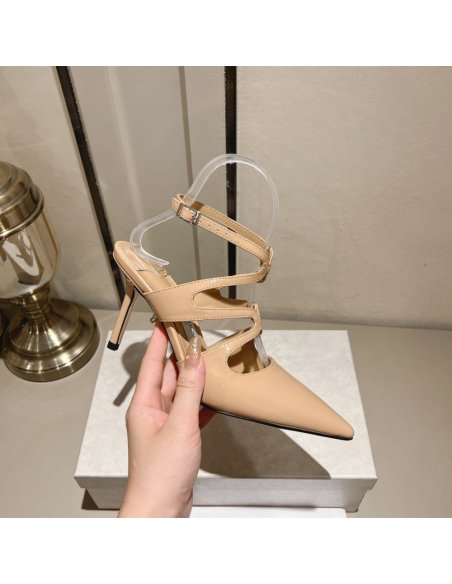 Cheap Reps Jimmy Choo Azia Pumps 95mm in Nude Patent Leather