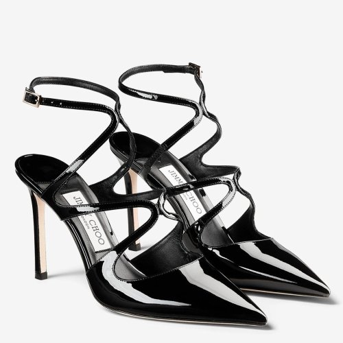 Cheap Reps Jimmy Choo Azia Pumps 95mm in Black Patent Leather
