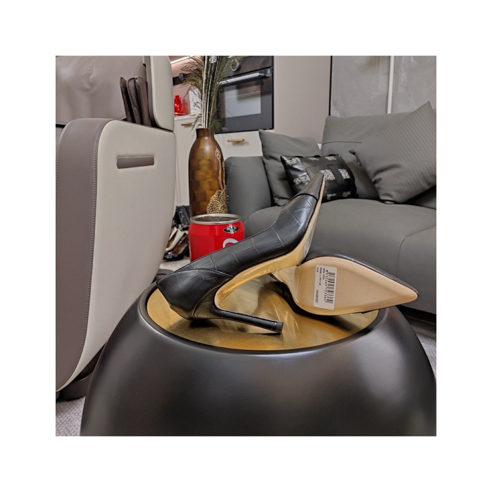 Cheap Reps Jimmy Choo Cass 95mm Pumps in Black Croc-Embossed Leather