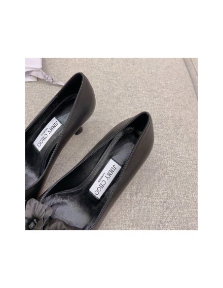 Cheap Reps Jimmy Choo Rosalia Flowers 65mm Pumps in Black Leather