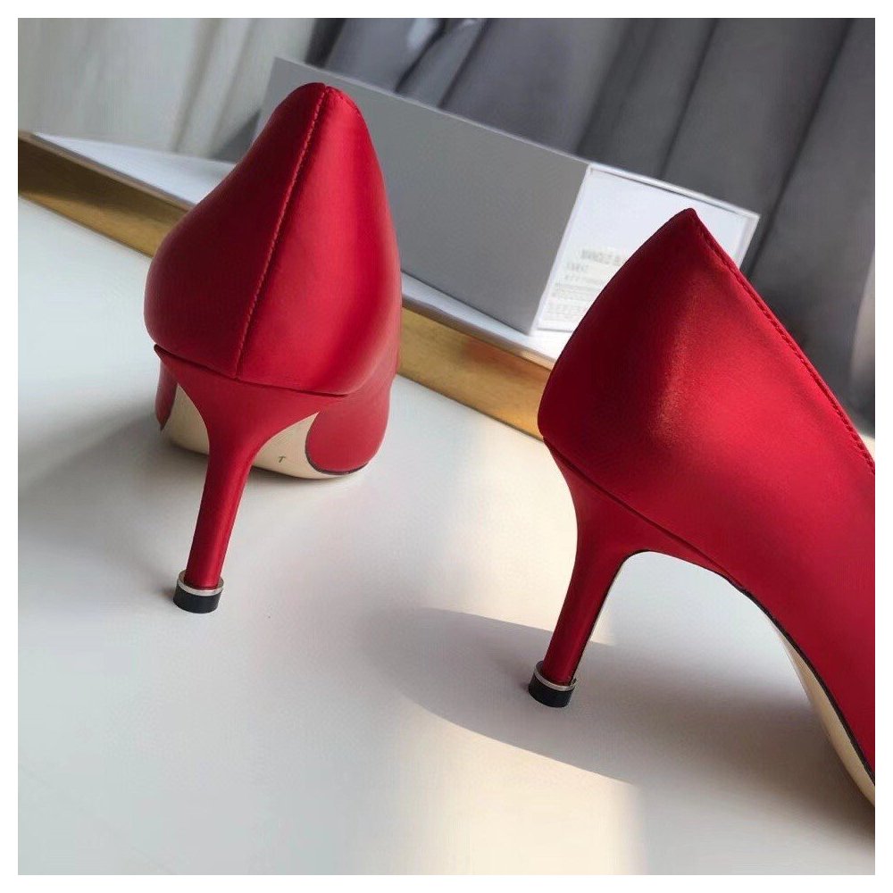 Cheap Reps Manolo Blahnik Hangisi 70 Pumps In Red Satin