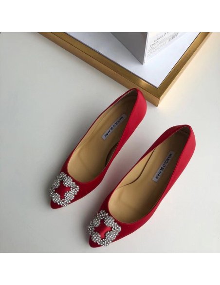Cheap Reps Manolo Blahnik Hangisi 70 Pumps In Red Satin