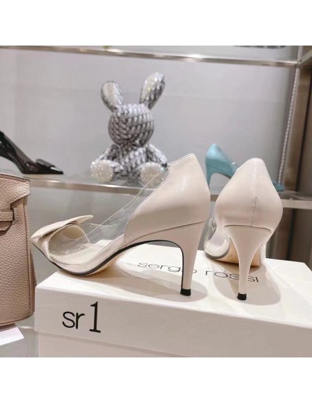 Cheap Reps Sergio Rossi SR1 Pumps 75mm In White PVC