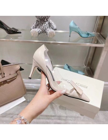 Cheap Reps Sergio Rossi SR1 Pumps 75mm In White PVC