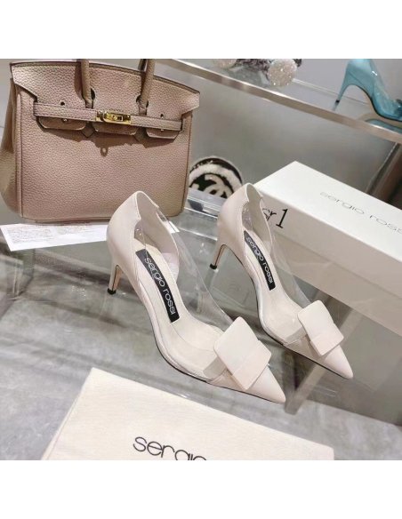 Cheap Reps Sergio Rossi SR1 Pumps 75mm In White PVC