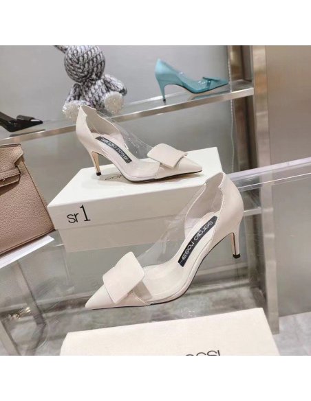 Cheap Reps Sergio Rossi SR1 Pumps 75mm In White PVC