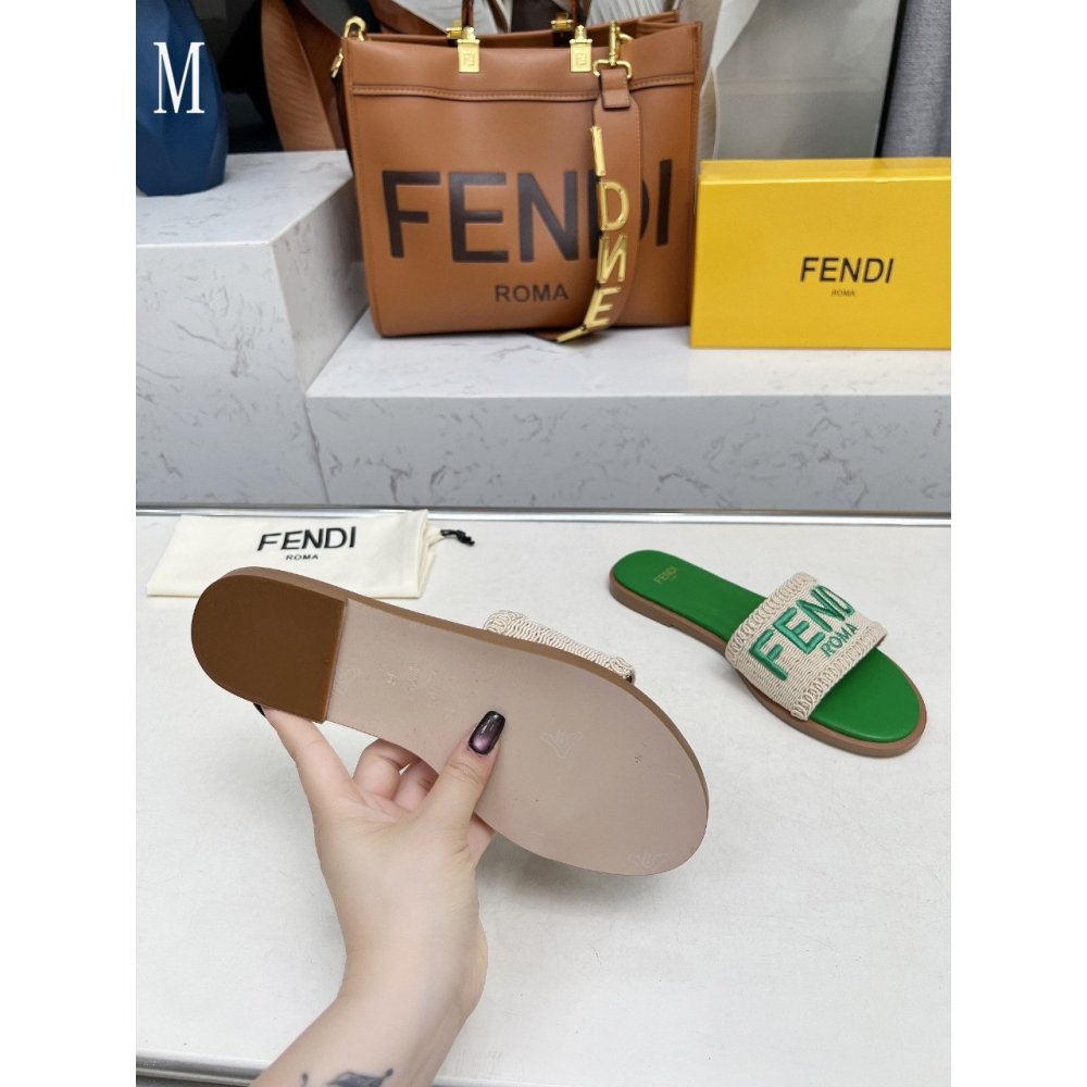 Fendi Slippers 029,Fendi Slippers,Slides Slippers,More Brands