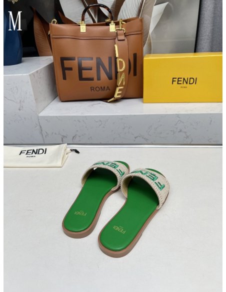 Fendi Slippers 029,Fendi Slippers,Slides Slippers,More Brands