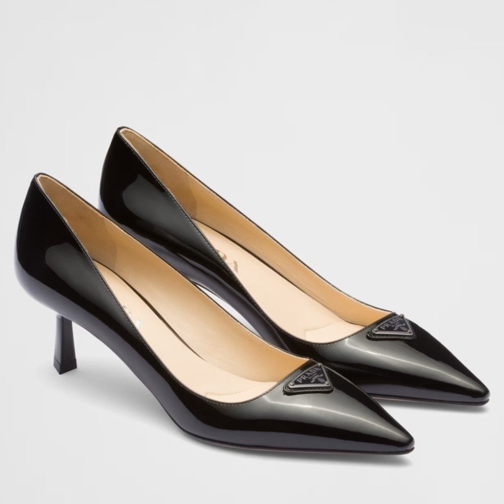 Cheap Reps Prada Pumps 55mm in Black Patent Leather
