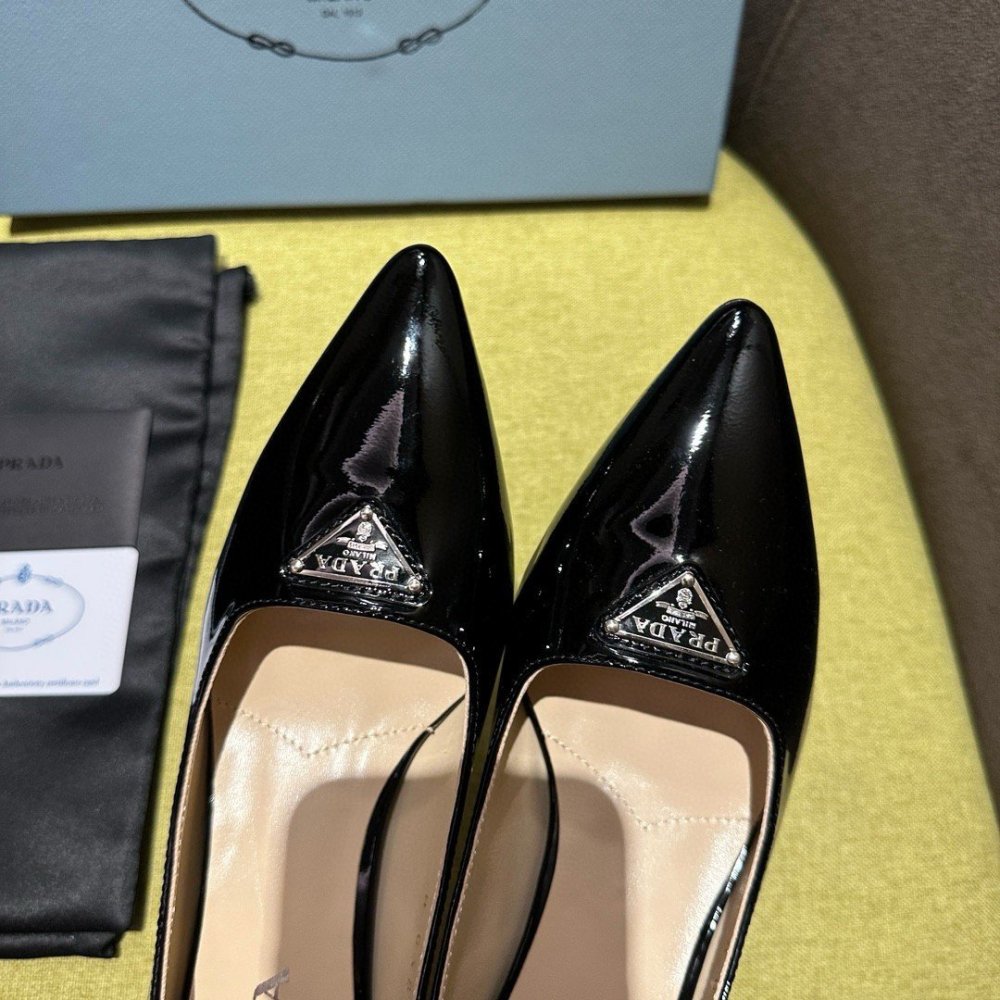 Cheap Reps Prada Pumps 55mm in Black Patent Leather