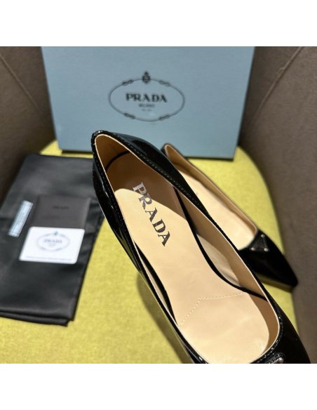 Cheap Reps Prada Pumps 55mm in Black Patent Leather