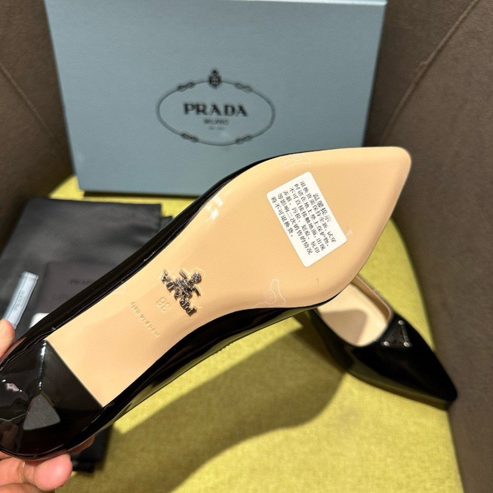 Cheap Reps Prada Pumps 55mm in Black Patent Leather