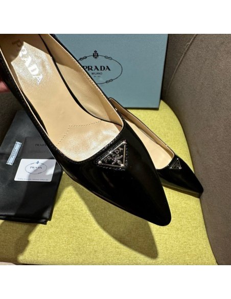 Cheap Reps Prada Pumps 55mm in Black Patent Leather