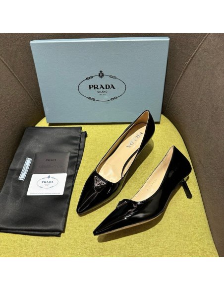 Cheap Reps Prada Pumps 55mm in Black Patent Leather